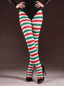A Pair Featuring A Timeless Red, Green, And White Christmas Color Scheme-Perfect For Wearing During The Holiday Season. - White - View 5