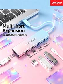 Lenovo Y705 5-In-1 Gradient Color Type-C Docking Station, Supports 4K HD HDMI Display, Features PD Fast Charging Function, Built-In USB Hub, Can Be Used As Laptop Adapter - View 1