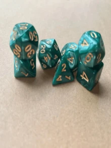 7pcs/Set 6-Color Multi-Sided Dice, Suitable For TRPG And Other Tabletop Games, Perfect Game Gift For Easter, Halloween, Christmas Holiday Parties - Multicolor - View 6