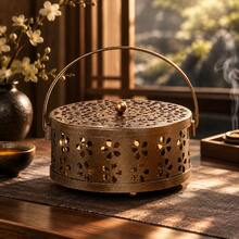 1pc Exquisite Mosquito Coil Holder With Lid, Fire-Resistant Incense Burner, Suitable For Indoor And Outdoor Home Use, Decorative Aromatherapy Burner With Ash Tray, Stable Base, Elegant Design, Suitable For Bedroom, Patio, Camping, Travel And Daily Home Decor - Multiple Styles - View 18