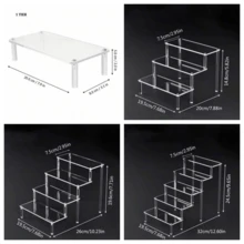 Home Storage Display Stand Jewelry Cosmetics Display Stand, Multi-Layer Organizer Transparent Display Stand Cake Stand Perfume Rack - Transparent Rack - View 3