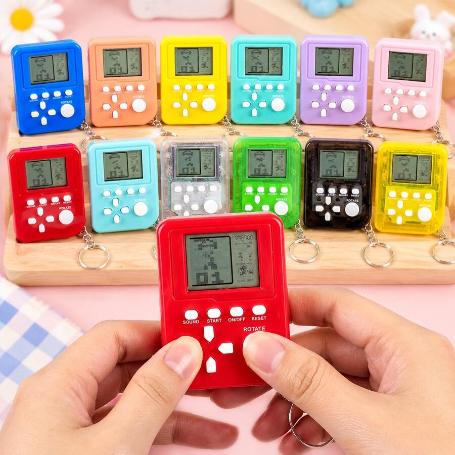 15pcs Kids Electronic Game Party Favors, Arcade Game Keychains, Birthday Party Supplies, Gift Bag Fillers, Classroom Prizes