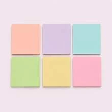 Set 6 Warna Kertas Tempel Persegi Berwarna-warni, Bantalan Memo Perekat Diri yang Dapat Ditulis untuk Belajar, Kantor, Perencanaan, Pengingat, dan Memo - Satu-Ukuran - View 12