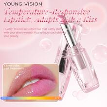 Lipstik Pelembap dengan Warna Suhu yang Melembapkan, Lipstik Halus dan Mengkilap untuk Wanita, Perawatan Bibir dengan Warna Tipis yang Melembapkan untuk Riasan Sehari-hari - tidak ada - View 3