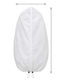 1pc Multi-Size Non-Woven Plant Frost Protection Bag With Zipper & Drawstring, Breathable & Water-Permeable Freeze Protector Cover For Winter Outdoor Trees Potted Shrubs Flowers Cold Weather Garden Plant Protector Jacket - Multicolor - View 12
