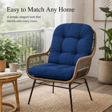 1PC - 4PCS Modern Square Chair Cushion – Decorative & Soft Seat Pad For Dining, Office, And Home Furniture Decor - Baby Blue - View 2
