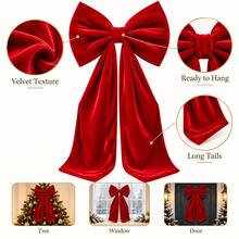Christmas Bow Hanging Decoration For Tree Door Window, 30x100cm / 40x130cm - 1PC - View 3