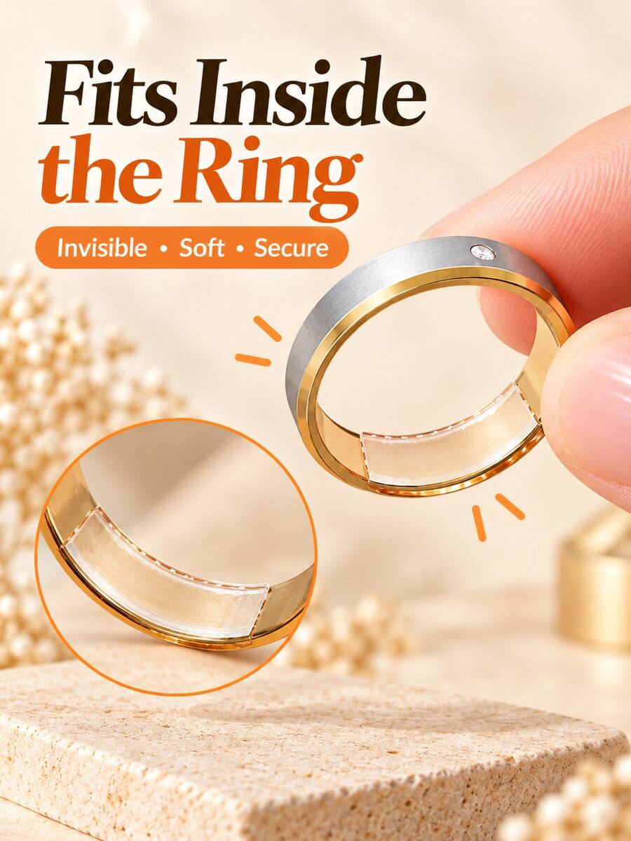 2/1 Set Pita Pengatur Ukuran Cincin Transparan, Pita Pengurang Ukuran Cincin Perekat Sendiri, Patch Pengecil Cincin Transparan Lembut, Cocok untuk Cincin Longgar, Dapat Digunakan Kembali, Patch Pengencang Cincin Perak Emas yang Nyaman dan Tidak Tebal, Film Pengatur Ukuran Cincin Fleksibel - beraneka warna - View 1