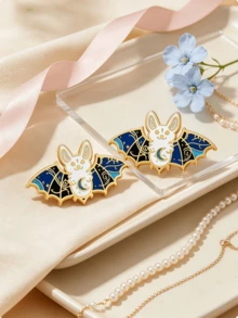1pc Halloween Party Cartoon Animal Vintage Zinc Alloy Women's Brooch, Cute Bat Brooch For All Seasons, Fun Accessory For Bags, Suits, Daily Wear - Multicolor - View 5