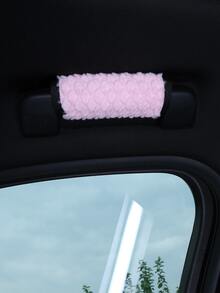 Soft Fluffy Scalloped Plush Car Roof Grab Handle Cover Universal Anti-Slip Comfort Grip Auto Ceiling Handle Protector Sleeve Dustproof Scratch Resistant Multi-Color Optional Car Interior Decoration Accessories - Fan-shaped Fish Scale - View 3