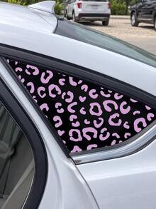Leopard Print Car Decal Sticker, Cheetah Pattern Self-Adhesive Vinyl Waterproof Car Mirror Window Gas Tank Decor, DIY Cuttable Animal Print Car Accessories - A - View 2