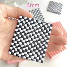 1/5pcs Checkerboard Line Series Soft Clay Jewelry Making Molds, Used For Making Checkerboard Earrings, Line Shaped Polymer Clay Tools, Creative Jewelry Making Handmade DIY Earring 3D Embossing Cutting Tool - White - View 2