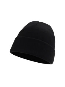 Solid Color Cuffed Knit Beanie Hat, Minimalist Y2K Winter Warm Skull Cap, Outdoor Casual Unisex Ski Hat - Knitted Hat - View 10
