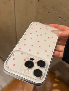 1pc Transparent Gentle Star Glitter Personalized Minimalist Full Coverage TPU Shockproof Phone Case Compatible With Apple 18 17 16 15 14 13 12 11 Pro Max Air Protective Shell - Multicolor - View 3