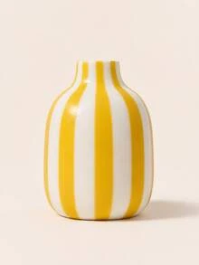 1PC Candy Color Vertical Striped Mini Vase, 7 Colors Glossy Bulb Shape Reed Diffuser Bottle, Dual Purpose Tabletop Decor For Dried Flowers, Bedroom Bathroom Home Decor, Oil & Reed Sticks Not Included - Striped Aroma Bottle - View 20