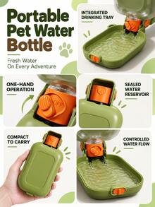 1pc 460ml Portable Dog Water Cup With Hanging Rope, Outdoor Pet Drinking Bottle, Leak-Proof Puppy Water Cup, Suitable For Small, Medium And Large Dogs Walking, Hiking, Camping - Multicolor - View 8