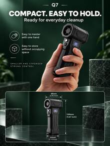 Powerful Turbo Fan 110,000RPM Brushless Motor Handheld Blower (Optional Vacuum), Adjustable Speed Rechargeable Air Duster, Suitable For Computer Cleaning, Car Detailing, Garden Dust And Leaf Removal - Wireless - View 6