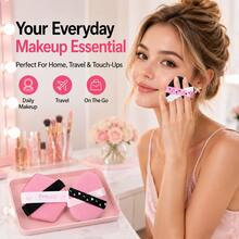 MONKIDS 3PCS Soft Wet & Dry Air Cushion Powder Fluffy Sponge,Thicker & Larger Wet & Dry Face Cleansing Puff, Cushion Powder Puff, Super Soft & Thick Powder Puff, Suitable For Foundation, BB Cream, Loose Powder, Wet & Dry Use - Multicolor - View 2