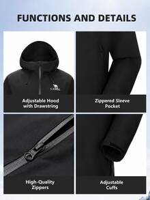 CAMEL CROWN Women's Single-Layer Outdoor Jacket, Comfortable, Water-Repellent, And Lightweight Hiking Mountaineering Jacket - Phantom Black - View 4