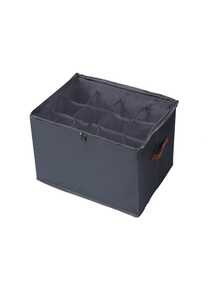 Compartment Oxford Cloth Shoe Storage Box, Minimalist Gray With Faux Leather Handle, Transparent Flip Lid, Large Capacity Foldable Design, Dust-Proof And Moisture-Proof, Wardrobe Bedroom Sneakers And Boots Organizer Storage Box - Multicolor - View 15