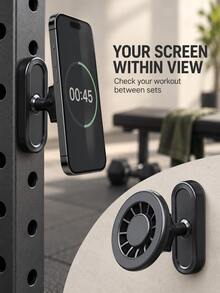Magnetic Gym Phone Holder, 360° Adjustable Hands-Free Workout Equipment Phone Stand, Magnetic Bracket, Gym Bracket, Phone Holder - Multicolor - View 4