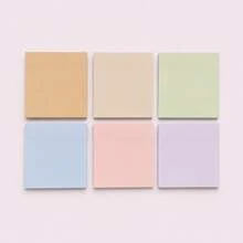 Set 6 Warna Kertas Tempel Persegi Berwarna-warni, Bantalan Memo Perekat Diri yang Dapat Ditulis untuk Belajar, Kantor, Perencanaan, Pengingat, dan Memo - Satu-Ukuran - View 9