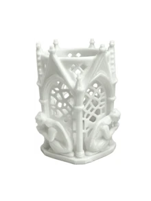 Gothic Style Desktop Storage Tube With Hollowed Out Church Windows And Spire Design, Storing Stationery, Makeup Brushes,And Toiletries.Pen Holders, Vases, Desktop Storage Containers, And Decorative Ornaments. A Great Gift For Christmas And Birthdays. - Multicolor - View 15