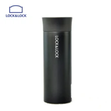 LocknLock LOCK&LOCK LHC4018 Mug Stainless Steel Berinsulasi Vakum Elegan, Botol Air Portabel dengan Saringan Teh yang Dapat Dilepas & Kantong Pembawa, Menjaga Suhu Panas & Dingin, Mulut Lebar untuk Memudahkan Pembersihan - A - View 3