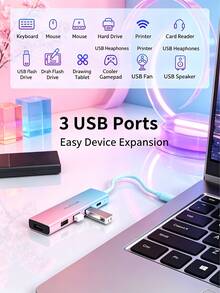 Lenovo Y705 5-In-1 Gradient Color Type-C Docking Station, Supports 4K HD HDMI Display, Features PD Fast Charging Function, Built-In USB Hub, Can Be Used As Laptop Adapter - View 2