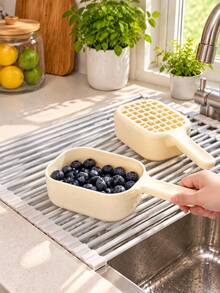 2 pcs Keranjang Saringan Buah Mini Mudah Dibersihkan dengan Gagang - Cocok untuk Ceri dan Blueberry, Keranjang Penyaring Dapur Plastik Tahan Lama, Rak Penyimpanan Buah Dapur - MultiWarna - View 12
