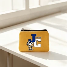 SNOOPY 1個可愛史努比帆布拉鍊零錢包，迷你卡通印花小錢包，便攜卡夾收納袋，適合女孩與青少年，萬聖節聖誕節新年禮物，節日生日禮物 - 彩色 - 查看 6