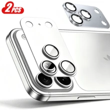 CASECOPS 2 Packs Silver Camera Lens Protector Film, Compatible With Iphone 18 Pro Max/18 Pro/17 Pro Max/17 Pro, Ultra Clear Non-Blurry Shooting, Lens Friendly Fit, 9H High Hardness Anti-Scratch Wear Resistant, HD Transparent Camera Lens Cover, Stylish Silver Decorative Phone Accessory, Compatible Phone Case - Silver - View 2