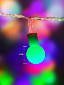 1Pack LED Colorful Ball String Lights, LED Frosted Small Ball String Lights,Ball Fairy String Lights,Indoor Decorative String Lights,Suitable For Outdoor, Atmosphere Decoration, Christmas Holiday Decoration (Battery Powered, Batteries Not Included) - Colorful - View 4