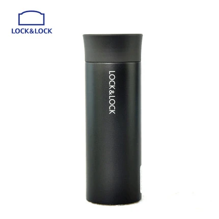 LocknLock LOCK&LOCK LHC4018 Mug Stainless Steel Berinsulasi Vakum Elegan, Botol Air Portabel dengan Saringan Teh yang Dapat Dilepas & Kantong Pembawa, Menjaga Suhu Panas & Dingin, Mulut Lebar untuk Memudahkan Pembersihan - A - View 1