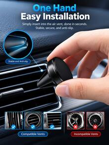 1/2/PCS Magnetic Car Air Vent Phone Holder, Magnetic Clip-On Universal Mount, Car Phone Mount, Hands-Free Navigation, Easy Installation, Daily Commute, Road Trip, Fall Travel, Football Season, Halloween Gift - Buckle-style - View 5