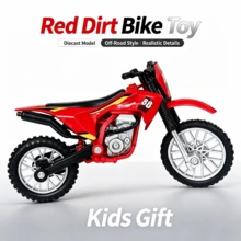 Realistic Off-Road Motorcycle Alloy Model Desktop Collectible Display Piece, Birthday Christmas Easter Party Small Gift, Holiday Gift, Prank Toy, Fun Decorative Prop - Multicolor - View 5