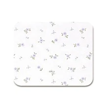 White Background Purple Floral Pattern Gaming Mouse Pad, Non-Slip Rubber Desk Mat, Smooth Glide Surface, Suitable For Computer Laptop Office Home, Elegant Abstract Art Decor, Back To School Supplies - A - View 17