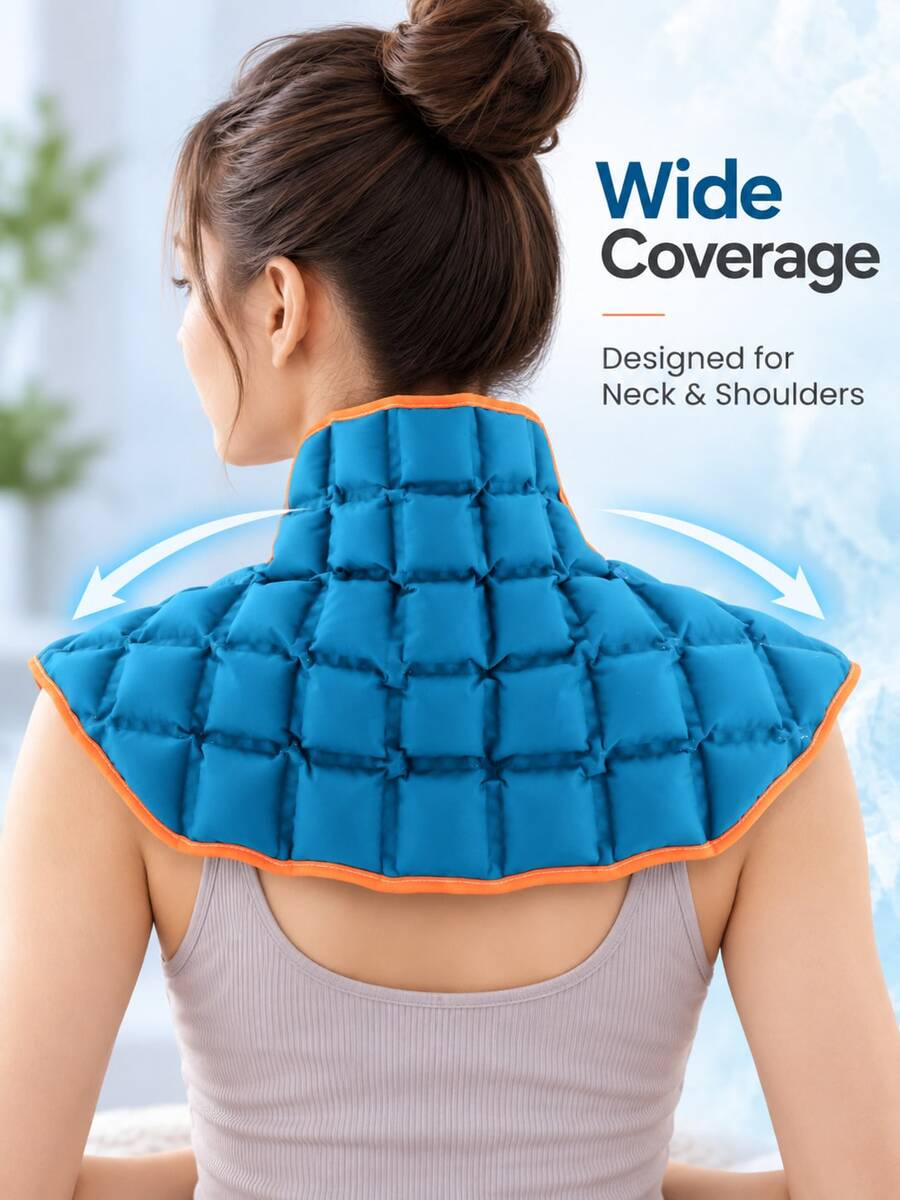 Multi-Section Shoulder Wrap Neck & Shoulder Universal Hot & Cold Compress Pad, Reusable, Microwave Heatable & Freezer , Soft Adjustable Material, Daily Comfort, "Cyber Monday" Special Offer