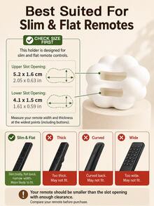 1pc/2pcs Cloud Shaped Remote Control Holder Black & White Desktop Storage Organizer Space-Saving TV Remote Holder Suitable For Living Room Bedroom Office Desk And Media Console - Cloud Style - View 6