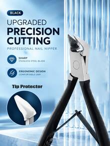 Professional Stainless Steel Ingrown Toenail Nipper. Sharp Precise Cutting Edge Easily Trims Thick, Ingrown Nails. Durable Metal Construction, Ergonomic Curved Handle Design, Practical Salon & Home Nail Care Tool For Fingernails And Toenails. - Multi-color - View 15