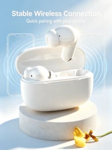 Earbud In-Ear Nirkabel Sejati TWS, Bluetooth 5.3, Kontrol Sentuh, Daya Tahan Baterai Lama, Stereo Hi-Fi, Mikrofon Terintegrasi untuk Panggilan Jernih, Desain Ergonomis yang Nyaman, Cocok untuk Penggunaan Sehari-hari - View 1