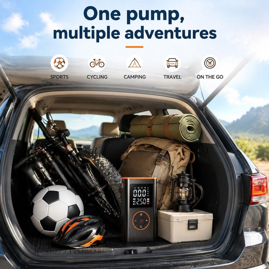Air Compressors & Inflators Tire Pump140 PSI Car Air Compressor Pump, Digital Tire Inflator Portable Auto Air Pump For Car Motorcycle LED Light Tire Pump Air Compressors & Inflators, Tire Pump1500mAh