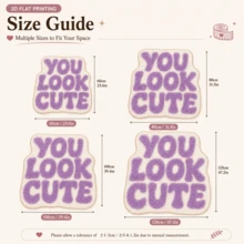 1件 You Look Good 不對稱造型地墊，蓬鬆觸感，可機洗，居家裝飾，適用於客廳、臥室、浴室、廚房，房間裝飾（手工裁剪不對稱圖案可能有1-5cm誤差，建議選擇較大尺寸） - 彩色 - 查看 5