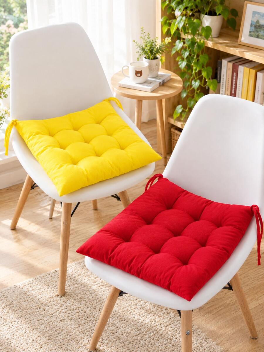 1pc Soft Solid Color Floor Cushion, Filled Washable Slouchy Person Pillow, Suitable For Sofa, Living Room, Bedroom Decoration, Autumn Home Decor, Gift For Men - Seat Cushion - View 1