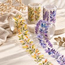 2m/Roll Wind Fallen Leaves Series PET Tape, Plant Leaf Pattern Waterproof Decorative Sticker, INS Style Tree Leaf Theme DIY Decoration Tape - Multicolor - View 7