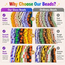 Approx. 96-100pcs 3-5mm 1 Strand Nepal Seed Beads, Colorful Glass Spacer Beads, Suitable For Bracelet, Necklace, Keychain, Jewelry Making Accessories - Nepal Rudraksha Bead - View 5