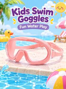 Children's Swimming Goggles With Large Transparent Lenses, Soft Adjustable Strap Design, Summer Pool Swimming And Water Play Training Equipment - Purple - View 7