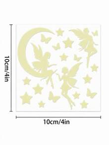 1 Set Pink Star Girl Butterfly Glow-In-The-Dark Butterfly Wall Stickers, Suitable For Living Room, Bedroom And Children's Room Home Decor. Removable Semi-Matte Self-Adhesive Stickers, Fit For Living Room, Bedroom And Children's Room. Home Decor Stickers, Wall Decals, Vinyl Stickers, Spring Decor To Add Vitality To Home. Rama Decor Sticker Gift, Ideal For Birthday Or Graduation Gift. - A - View 14