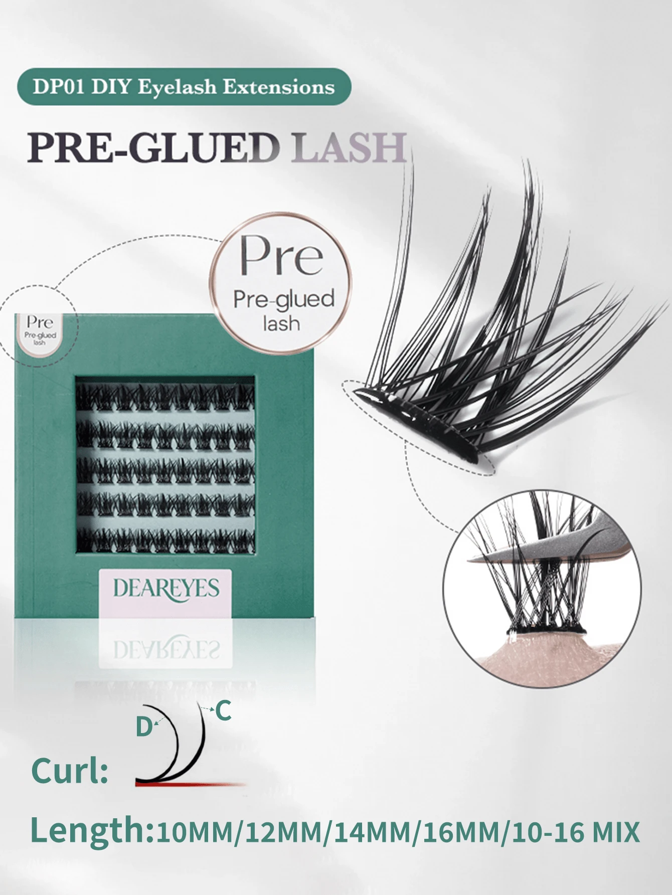 Natural Eyelash Cluster DIY Thin Mist Eyelash Extension DP-01 - View 1