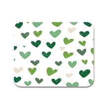 White Background Green Heart Pattern Gaming Mouse Pad, Non-Slip Rubber Desk Mat, Smooth Sliding Surface, Suitable For PC Laptop Office Home, Fresh Abstract Art Decor, Back To School Supplies - A - View 11